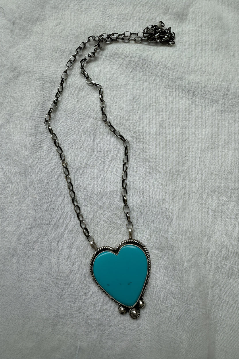 Kingman heart necklace