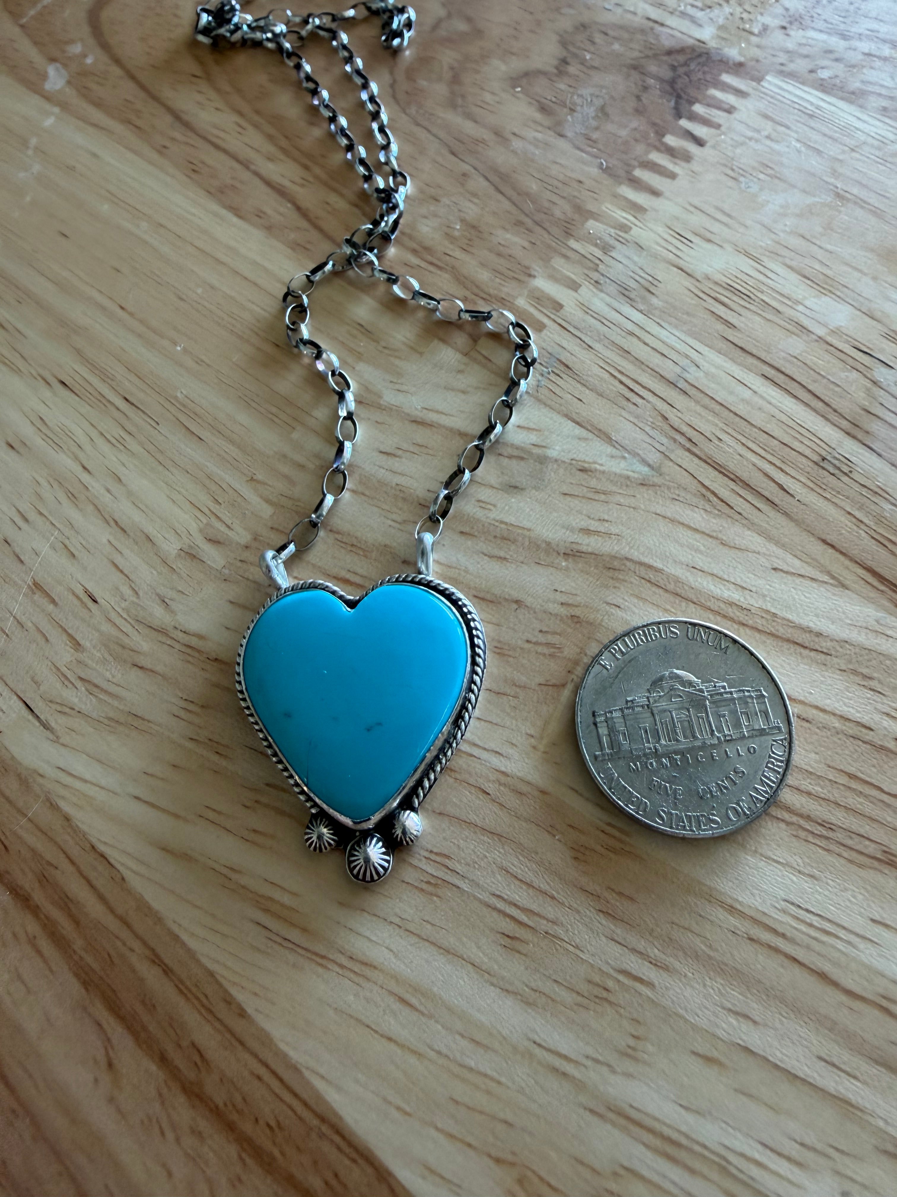 Kingman heart necklace