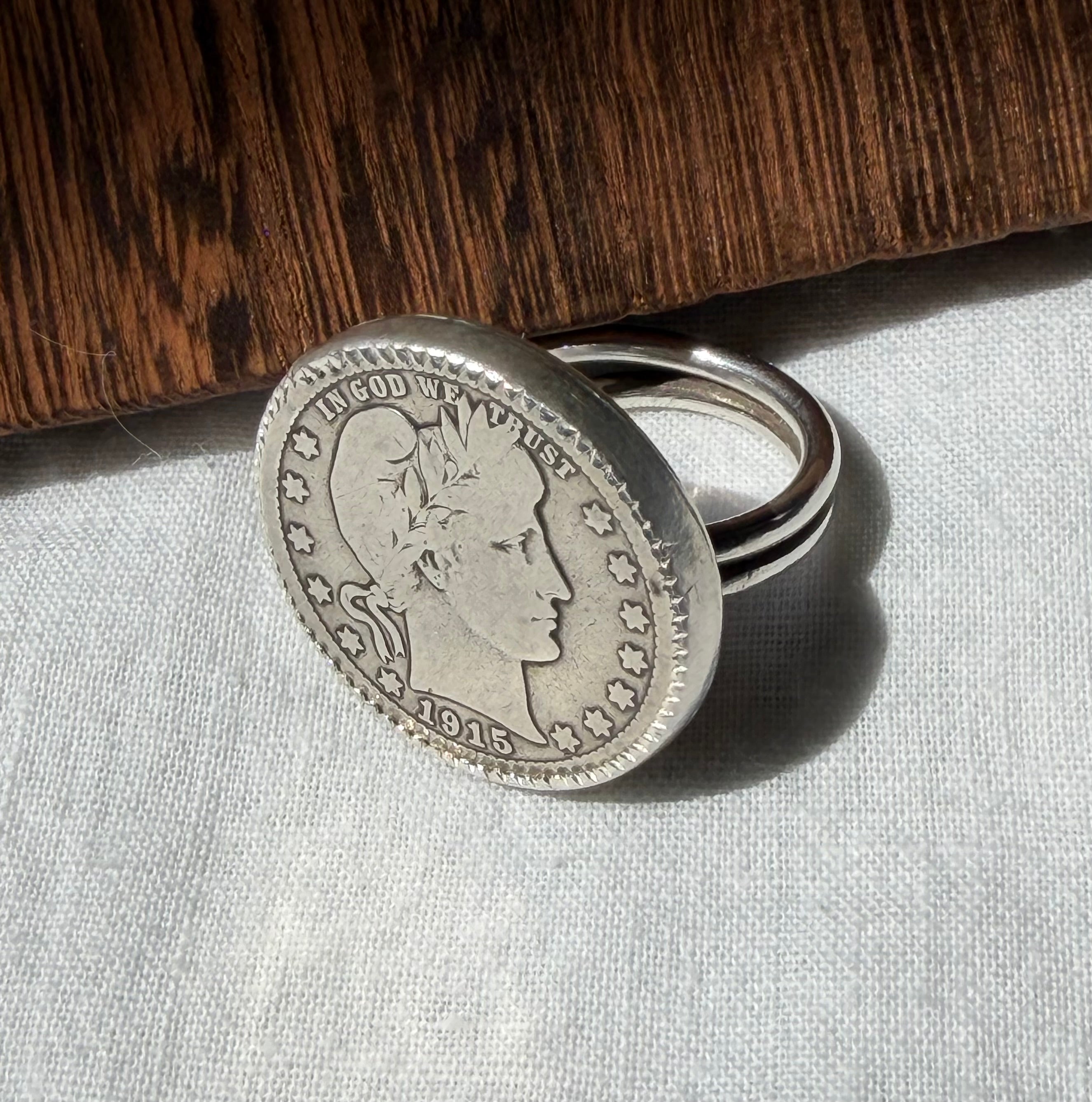 Liberty coin ring -adjustable